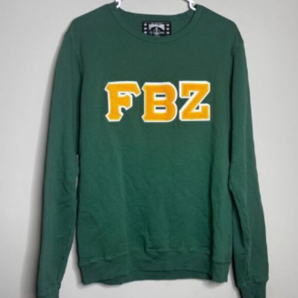 NWOT FLATBUSH ZOMBIES Crewneck Collegiate Greek Varsity Letters Sweatshirt Small - Picture 1 of 5